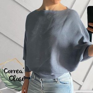 Seven Sisterd Dolman Ribbed Sweater